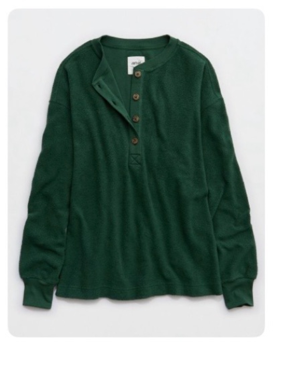 Aerie Sherpa Henley sweatshirt